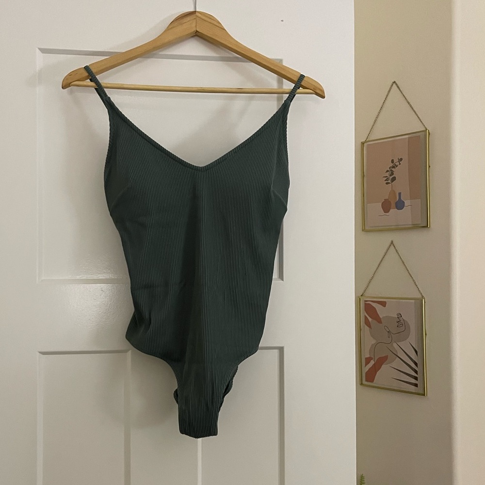 sage one-piece swimsuit